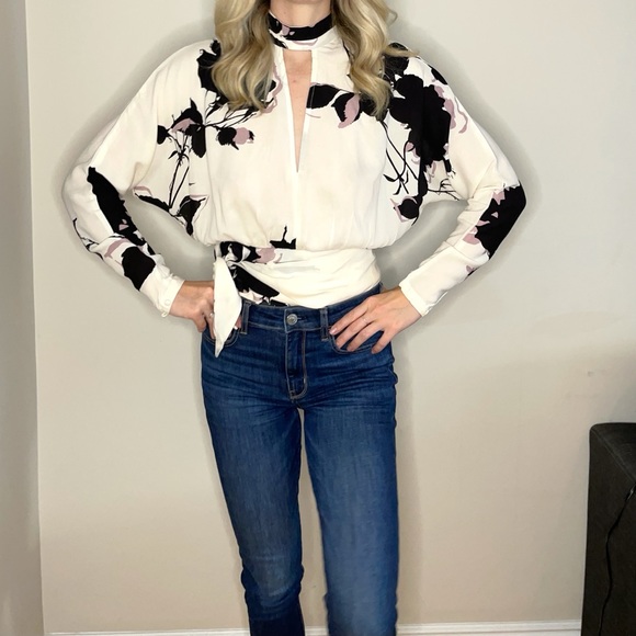 Free People floral blouse size xs- fits like s/m - Picture 1 of 8